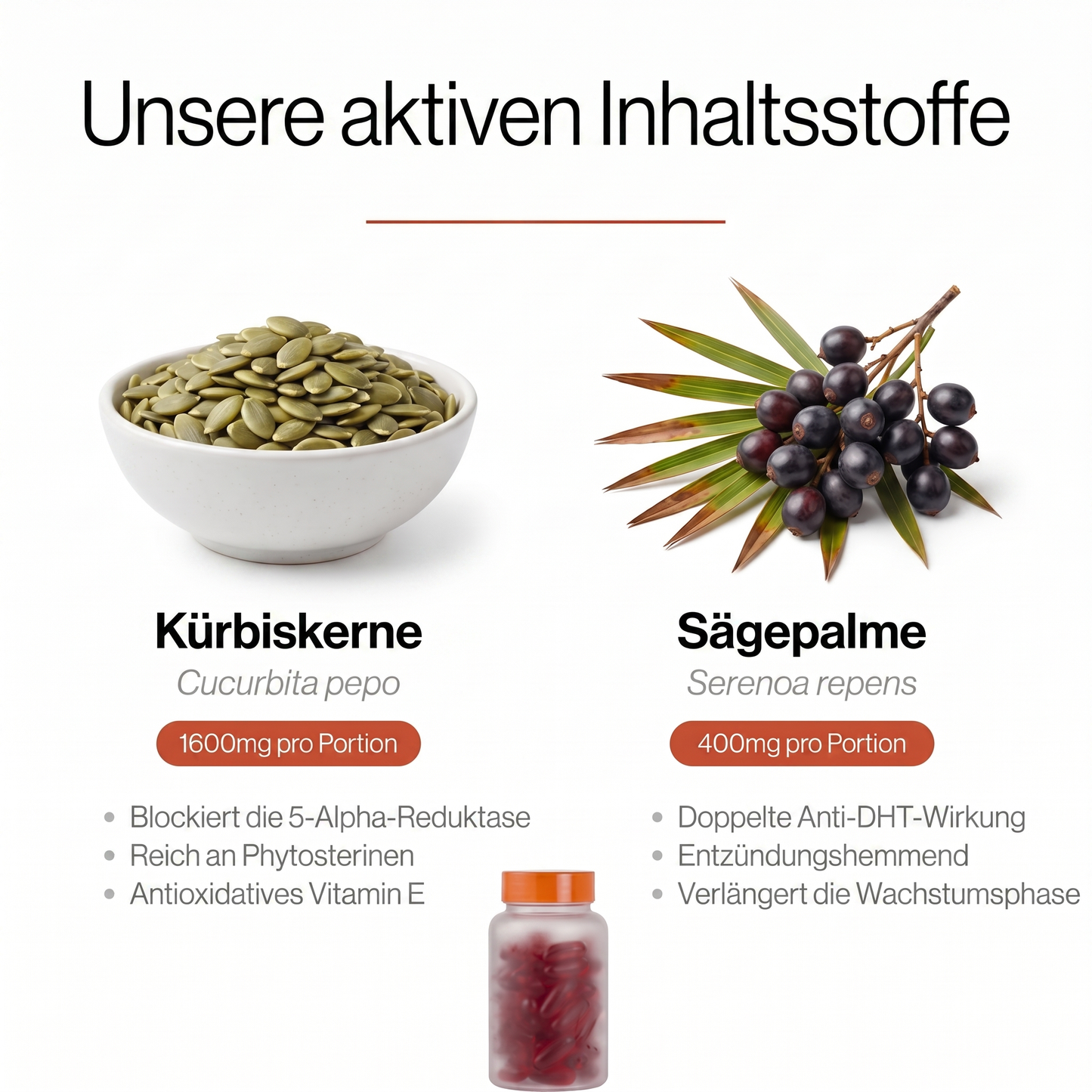 Kürbiskern-Softgels — Natürlicher Anti-DHT-Wirkstoff